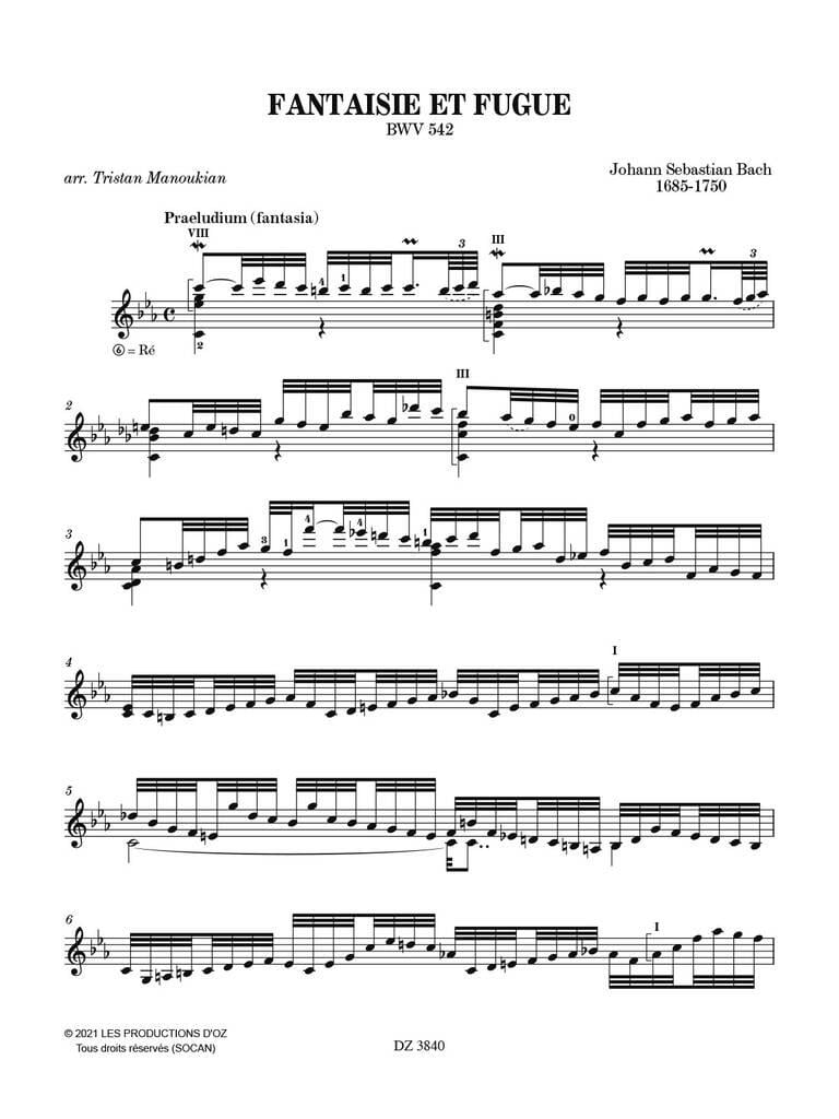 Fantaisie et Fugue, BWV 542